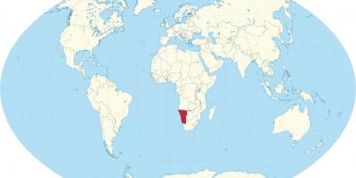 Namibija lokacijo na zemljevidu sveta