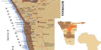 Zemljevid skillsmap Namibija
