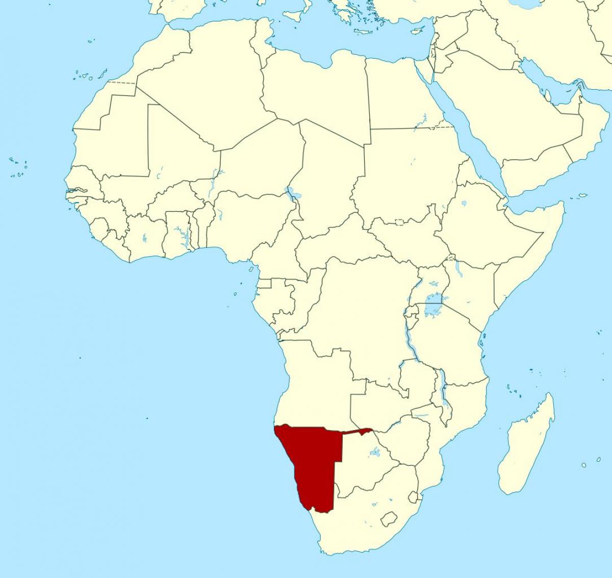 Zemljevid afriki, Namibiji